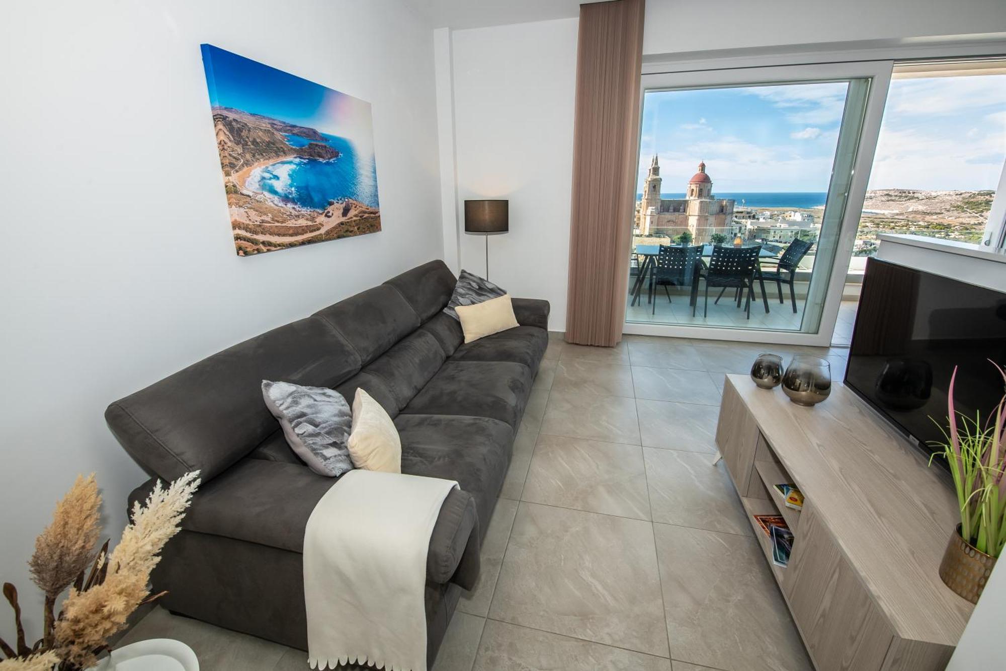 Clifftop Modern Apartment Mellieħa Exterior foto